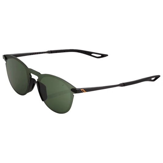 100% LEGERE ROUND - Matte Black - Grey Green Lens